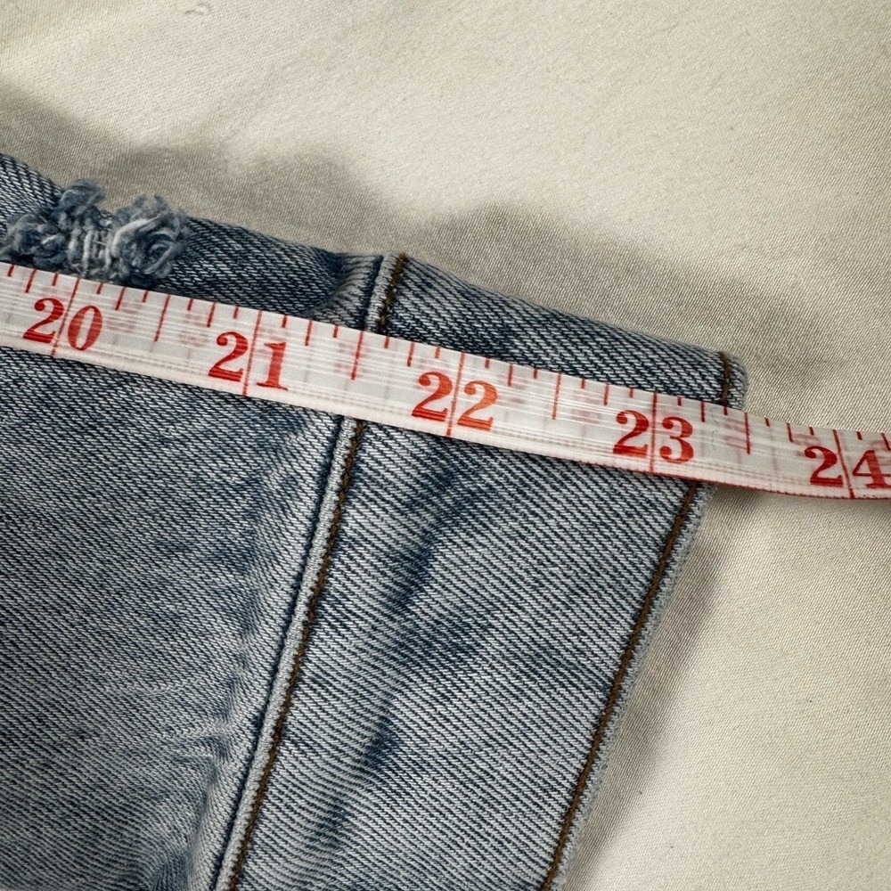 Abercrombie & Fitch Women XS Denim Jacket Light Wash Distressed Classic Grunge - Picture 8 of 8